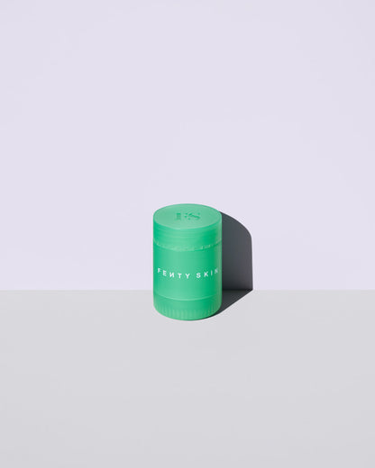 plush puddin kalahari melon green component on a lilac background